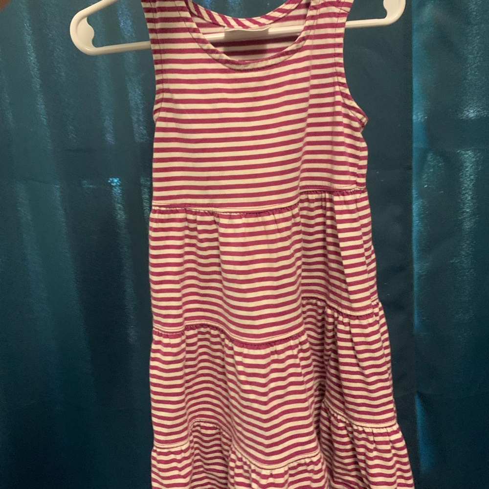 Hanna Andersson Red and White Ruffled Tiered Sundress